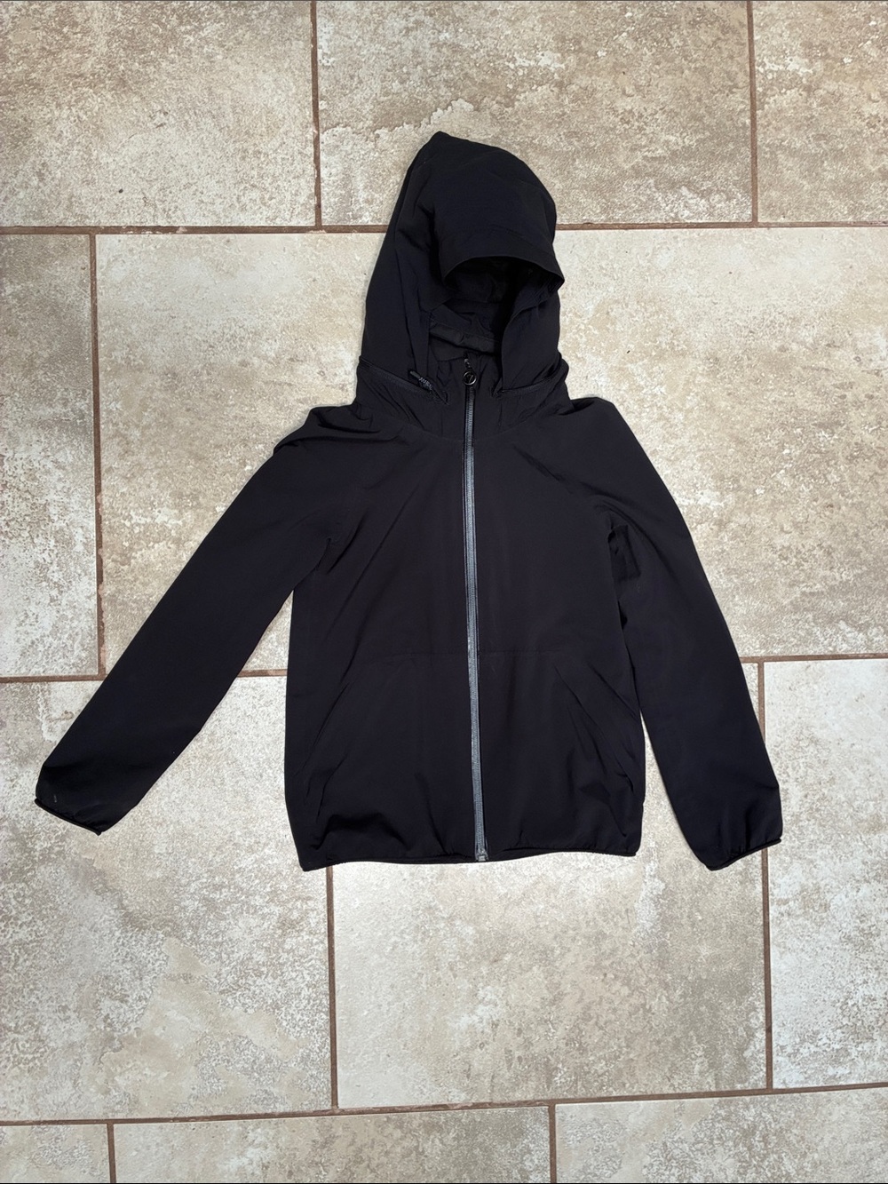 Ivivva Black Hooded Rain Jacket